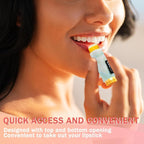 WK IEASON Lip Balm Holder Keychain, Stocking Stuffers for Women, 3PCS Clip on Lip Gloss Holder Compatible With Chapstick,Burt's Bees Sleeves Holder Key Chains Women Cute Elastic Lipstick Holder