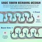 Texture Comb, Volumizing Wide-Tooth Hair Styling Comb, Fluffy Wide Tooth Curly Hair Comb, Men's Textured StylingComb for Volume, Fringe Parting Styling Accessory, for Men & Women