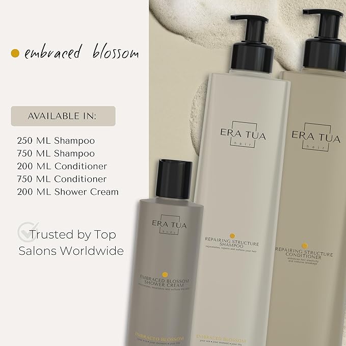 Embraced Blossom Repairing Conditioner for Damaged Hair | Dutch Made & Formulated | Sweet Scent of Neroli, Orange Blossom & Jasmine Scent sulfate free conditioner | 750 ml