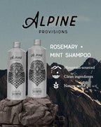 Alpine Provisions Natural & Organic Shampoo with Rosemary & Mint – Plant-Based Shampoo for Men & Women with Aloe Vera, Jojoba & Essential Oils – Sulfate-Free, Vegan, Hydrating Hair Repair – 16.9 fl oz