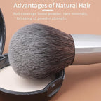 Deluxe Natural Goat Hair Makeup Brush Set with Case, 24 Cosmetic Brushes Makeup Set, Wooden Natural Makeup Brushes, Natural Bristle Makeup Brush, Natural Hair Makeup Brushes Set Professional.