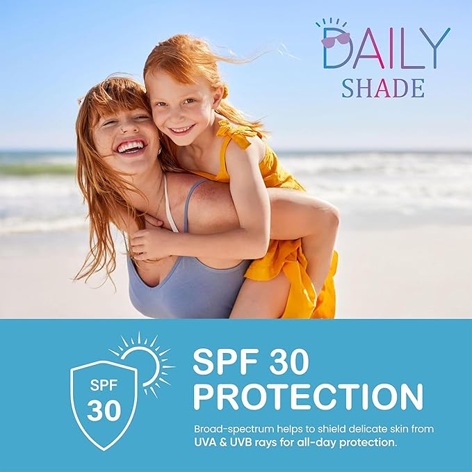 Babe Shade Kid's Tinted Mineral Sunscreen for Face & Body with SPF 30 - Non-Nano Zinc, Reef Safe, Travel Size, Water Resistant & Hypoallergenic Skin Care for All Types of Skin Tone - 90ml