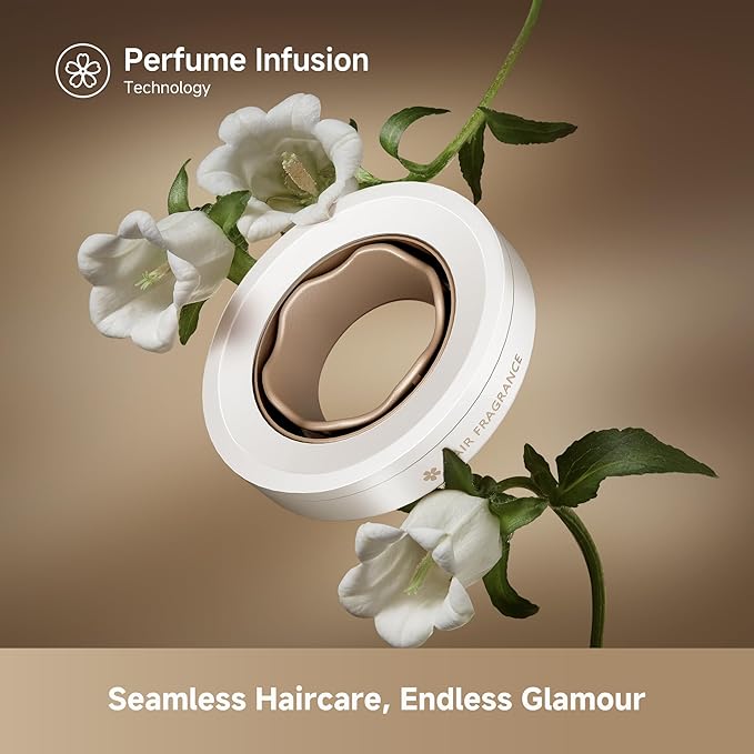 Dreame Glory Mix High-Speed Hair Dryer, Dual Voltage, 3 Magnetic Nozzles, Perfume Infusion, Customized Fragrant Drying, NTC Control, 300M Negative lons, 110,000RPM Motor, 336g Lightweight, White