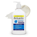 AmLactin Intensive Healing Body Lotion - Therapeutic Lotion for Extremely Dry Skin - No-Scrub Exfoliator and Moisturizer with 15% Lactic Acid AHA and Ceramides, 14.1 oz (Packaging May Vary)