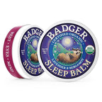 Badger Sleep Balm, Organic Essential Oil Aromatherapy Natural Sleep Balm for Adults & Kids, Relaxing & Calming Lavender & Bergamot Anxiety & Natural Sleep Support, 2 oz Tin, 2 Pack