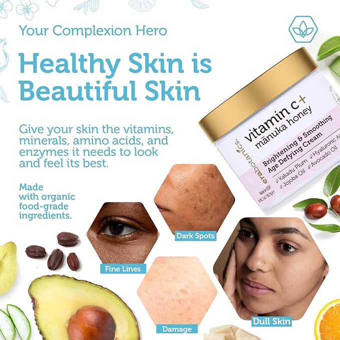 Era Organics Vitamin C Face & Organic Eye Cream – Nourishing Vitamin C Face Cream for Fine Lines, Wrinkles + USDA Organic Eye Balm for Puffiness, Bags – Made in USA, Safe For Sensitive Skin