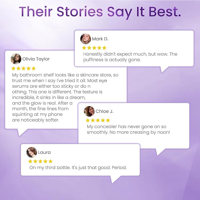 Retinol Under Eye Cream for Dark Circles & Puffiness – Anti-Aging Eye Cream for Fine Lines & Wrinkles, Hydrating Under Eye Cream for Men & Women, 1.06 Fl Oz