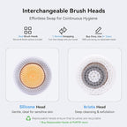 Electric Facial Cleansing Brush - Rechargeable Silicone Face Scrubber exfoliator,Face Pore Cleansing Brush,3 Speeds,Waterproof, Exfoliating & Massage,for Women & Men.for Face Skin Issues,Purple
