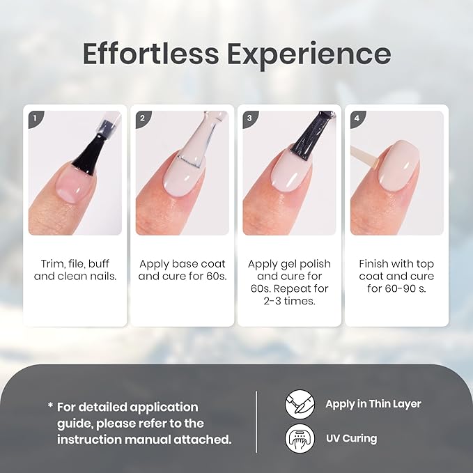 Beetles Gray Gel Polish Set Gel Nail Polish Winter Colors 2025 White Black Nude Neutral Gray Milky Soak off Uv Led Lamp Needed Manicure Salon DIY at Home Gifts for Women Soft Eclipse