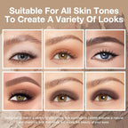 6 Colors Mini Nude Brown Neutral Eye Shadow Palette Makeup for Older Women, Matte Shimmer Eyeshadow Palette Highly Pigmented Waterproof, paleta de sombras de ojos, Vegan & Cruelty-free, 10