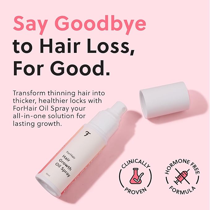 ForChics Hair Growth Serum for Women- Results in 4 Weeks- Hormone Free Hair Regrowth Treatment - For Thinning Hair Loss - Fast Absorbing Non-Greasy Scalp Spray 50ml