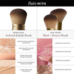 LAURA GELLER NEW YORK Face It All 2pc Makeup Brush Set - Retractable Airbrush Kabuki Brush + Dual-Ended Blush and Bronzer Brush