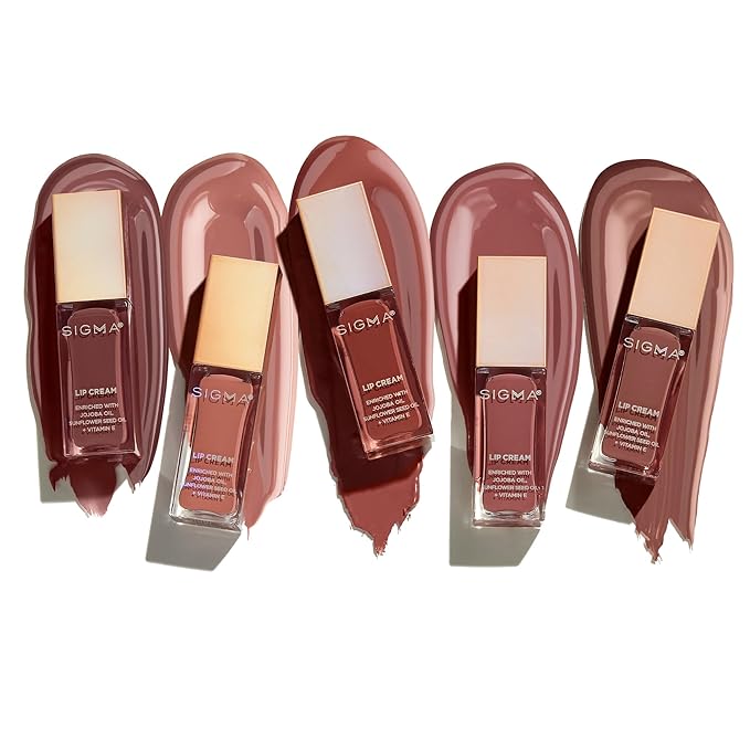 Sigma Beauty Lip Cream – Professional Liquid Lipstick Cream with an Ultra-Hydrating Formula and a Lustrous, Creamy Finish - Long Lasting, Lightweight & Non-Sticky Lip Creme (Dusty Rose)