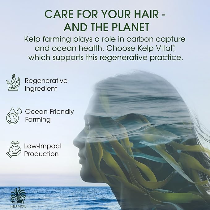 Kelp Vital Scalp Serum for Thinning Hair, Daily Plant-Based Scalp Care with Gagome & Rishiri Kelp, Unscented, Alcohol-Free, Non-Greasy, for Women & Men, 30 mL Airless Pump
