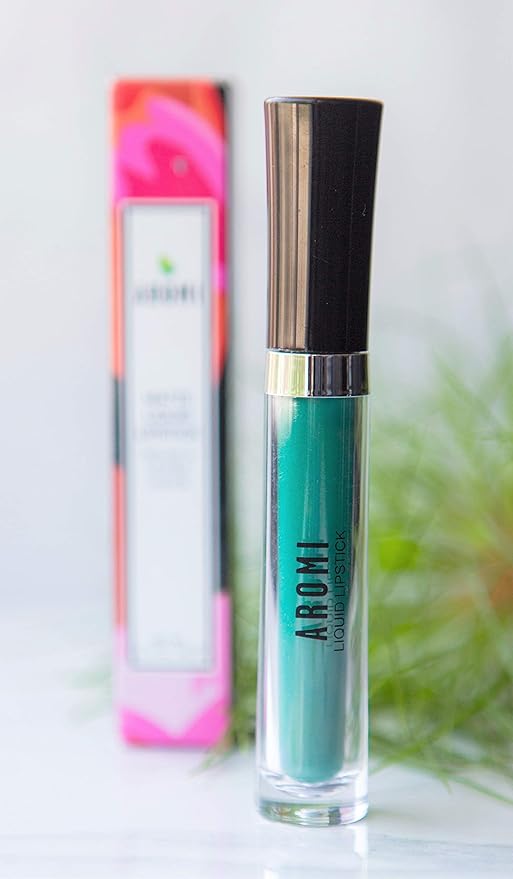 Aromi Jade Green Matte Liquid Lipstick | Green Lip Color, Vegan + Cruelty-free, Long-lasting and Smudge Proof Lipstick, Handmade (Jade Green)