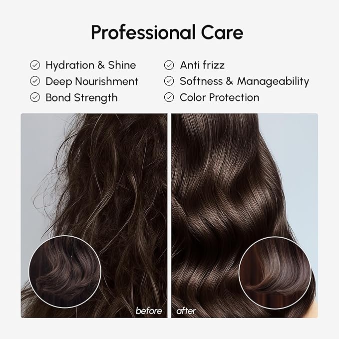 MAREE Deep Conditioning Hair Mask for Damaged Hair – Argan Oil & Biotin Jojoba Hair Treatment – Hair Repair Mask for Dry, Curly, Frizzy Color-Treated Hair Care – Mascarilla Para el Cabello Hidratante