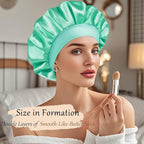 Satin Silk Bonnet for Sleeping, Soft Satin Lined Hair Bonnet for Women, Double Layer Sleep Nightcap