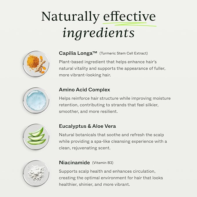 Scandinavian Biolabs Bio-Pilixin® Shampoo For Women | Strengthens Hair, Helps Greasiness, Balances Scalp, Eucalyptus Aroma, Dermatologically Tested, Made in Denmark, 250 mL/ 8.8 Oz