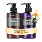 KUNDAL Korean Shampoo and Conditioner Set [Amber Vanilla] Salon-quality, Long Lasting Scent, Moisturizing, Sulfate-Free, Argan & Macadamia Oil, Korean Hair care,16.9 fl oz each, Stocking Stuffers