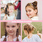 2200 Pcs Clear Hair Ties, Hair Loop Styling Tool Set with Hair Tie Cutter, Elastic Hair Accessories for Toddler Baby Girl Women