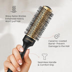 AIMIKE Round Brush for Blow Out, Small Round Hair Brush with Nano Thermal Ceramic Tech, Quick Blow Drying & Styling, Volumizing Blowout Brushes for Women Short Hair, 1.3 in Barrel (Not-electric)