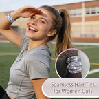 Bessrung 50 Pack Seamless Elastic Hair Ties for Women Girls, No Damage Ponytail Holders for Thin Thick Hair, Snag-Free Hair Bands for Women's Hair, Hair Accessories Christmas Gift(Chocolate brown)