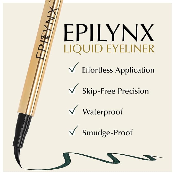 Liquid Eyeliner - Hypoallergenic Eyeliner with Fine Brush Tip, Long-Lasting Waterproof Eye Liner - Cruelty-Free, Vegan, Hypoallergenic, Gluten-Free, Smooth Application Liquid Eye Liner, Green 2mL