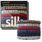 Suncdelv Silk,100% Silk Scrunchies for Hair,22 Momme Hair Ties for Anti-Crease & Breakage,Natural Women Hair Accessories，Fashion Hairbands 6PCS(Multicolor)