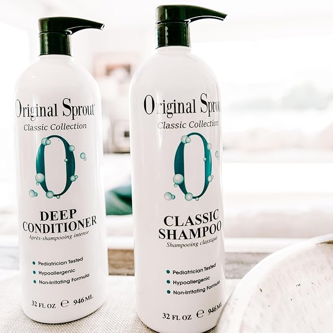 Original Sprout Classic Shampoo for All Hair Types, Sulfate Free and Vegan Shampoo, 32 oz. Bottle