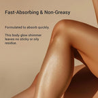 Olive Spa Body Shimmer Oil 100ml – Hydrating Glow Enhancer Glitter Body Oil with Micro Pearls – Fast Absorbing Shimmer for Moisturizing, Illuminating and Shine