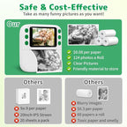 Instant Print Camera for Kids, Christmas Birthday Gifts for Girls Boys, 1080P Instant Digital Print Cameras for Toddler,Portable Toy for 4 5 6 7 8 9 10 Year Old Girl with 32GB SD Card，White