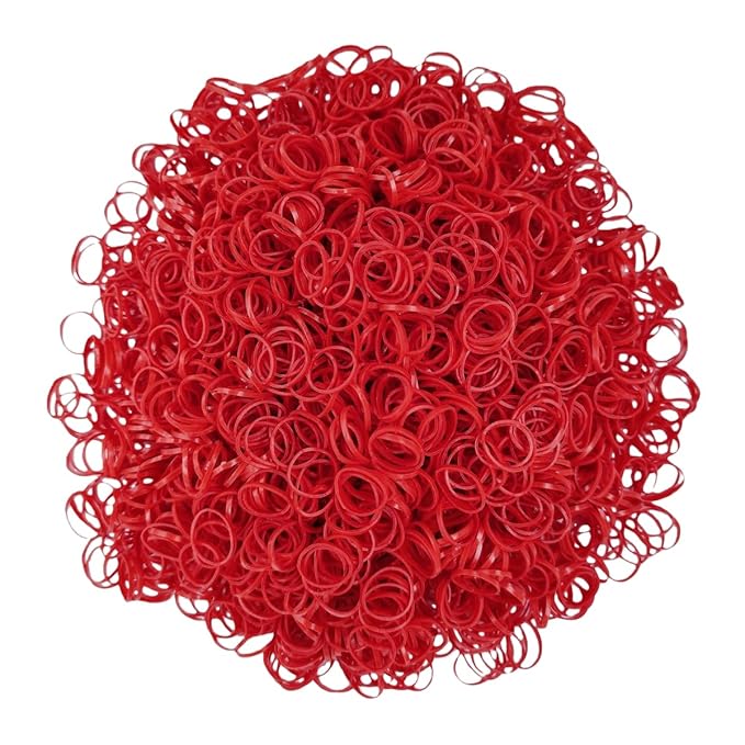 3200 Pcs Elastic Rubber Bands Small Hair Ties Hair Rubber Mini Hair Bands Hair Elastics Tiny Soft Holder Ponytails for Girls (Red)