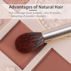 Natural Goat Hair Eye Shadow Brush, ENZO KEN Blending Eyeshadow Brush, Eye Shadow Blending Brush, Eye Blending Brush, Small Nose Contour Brush, Smudge Eye Brushes, Eyeshadow Blending Brush. Gold,E204L