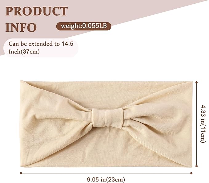 12 Pcs Stretchy Sport Headbands for Women,Absorbed Sport Headband Soft Twist Knotted Headbands for Yoga, Workout Daily Life