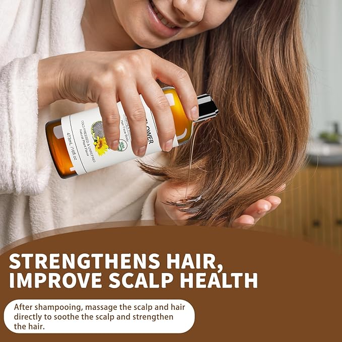 MAYJAM Organic Sunflower Seed Oil 16 Fl Oz, USDA Certified Pure & Natural Cold Pressed Carrier Oil, for Skin, Hair, Face, Body & Nail Moisturing, Massage Oils for Essential Oils Mixing (473ml)