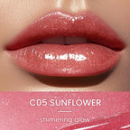 CATKIN Glossy Lip Balm Ultra Hydating Glow Lip Tinted Jelly Plump Melting Balm Shea Butter Repair Soothing For Dry Lips Dewy Finished 0.12 oz C05 SUNFLOWER