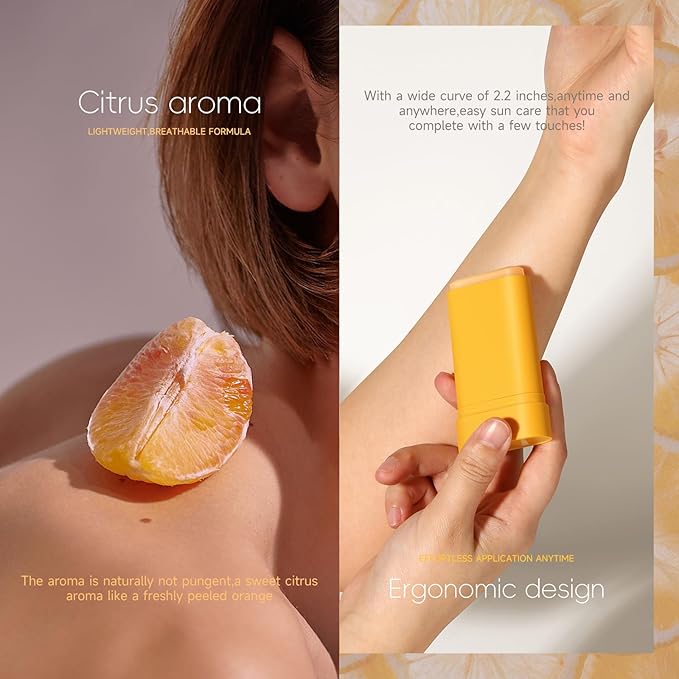 Sunscreen Stick for Face SPF50+ PA++++, No White Cast & Non-Sticky Sunblock for Body, All Skin Types Water-Resistant 0.56oz, No Eye Irritation, Outdoor & Daily Use