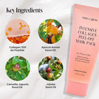 SUN & GLOW Intensive Collagen Peel-Off Mask Pack Hydrolyzed 300da Low-Molecular Collagen(300da Peptides) 10 Types of Seed Oil Korean Skincare Gel Type Home Care Wrapping Mask (2.82oz 80g)