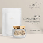 Goldie Locks Hair Growth Supplements Refill - Original Formula - Supports Hair, Skin, Nails & Joints - with Biotin, Multi-Collagen, Zinc & Adaptogenic Herbs - Daily Beauty Supplement - 120 Count