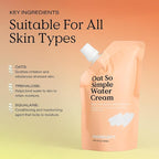 KraveBeauty Oat So Simple Water Cream Refill, Enriched With Oat & Squalane To Soothe & Lock In Moisture, Everyday Moisturizer, For All Skin Types, Vegan & Cruelty Free, 6.76 fl oz