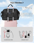 Easter Gifts for Teens-Duffle Bags, Personalized Weekender Bag with Shoulder Strap, Monogram Overnight Bags for Women Wet Pocket, Letter Travel Bag with Makeup Bag Gifts for Niece (Letter R)