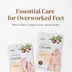 Epielle Hydrating Foot Mask 6 Pairs, Relieve and Soften with Shea Butter & Jojoba Oil, Deep Moisturizing Socks for Dry, Cracked Feet, Self Care Gifts for Women, Spa Kit, Stocking Stuffers