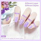 16.5ml Light Purple Nail Polish Large Volume Quick Drying Nail Polish, Fast Drying and Long Lasting Color Nail Art DIY Home Manicure Gift for Women