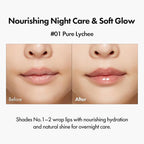Blanc Essential Lip Oil - 50HR Moisturizing & Hydrating Korean Lip Gloss Makeup with 6 Botanical Extracts - Lightweight, Non-Sticky Clear Essence Overnight Repair 0.15 fl oz (#01 Pure Lychee)