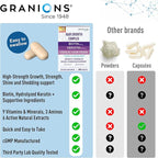 Granions Hair Growth Supplements - Biotin, Keratin & Amino Acids, Zinc & Selenium Pills for Women and Men - B-Vitamins Complex Hair Vitamins for Strength, Shine & Less Shedding - 90 Tablets