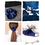 OLESILK 100% Mulberry Silk-Scrunchies for Hair Sleep, Women Grils Silk Hair Ties for Frizz & Breakage Curly Hair, No Damage, Elastics Ponytail Holder, 3 Pack