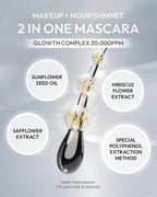 HEVVYMAKEUP Define Eyes Mascara Black Long & Lash - Lash Extension Lengthening, Defining - Feathery Soft, No Smudging, No Clumping - Korean Eye Makeup, 0.30 fl.oz.