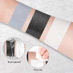 Gray Black White Body Paint Palette, Oil-Based Waterproof Face Painting Cream for Halloween Cosplay SFX Makeup Skeleton Ghost & Mime Looks, Non-Toxic Face Paint for Adult Cosplay Stage Shows