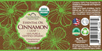 US Organic 100% Pure Cinnamon Leaf Essential Oil - USDA Certified Organic, Steam Distilled - W/Euro Dropper (More Size Variations Available) (30 ml / 1 fl oz)