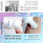 DAGEDA Body Glitter Gel, Holographic Face Glitters Body Gel Shimmer Liquid Eyeshadow, Color Changing Glitter for Face Hair Nails, Glitter Under Light Festival Glitter Makeup 1.7oz (Galaxy Blue)
